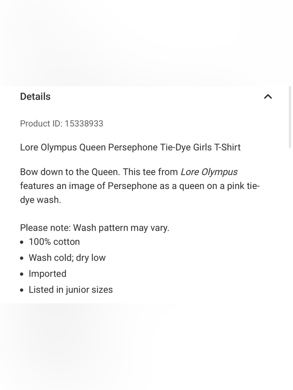 Olympus Pink Tie-Dye Persephone Graphic Tee Size Medium - Picture 3 of 10